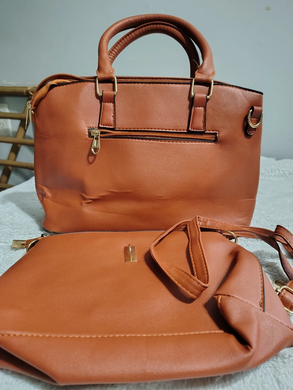 Classic Satchel Bag in Tan
